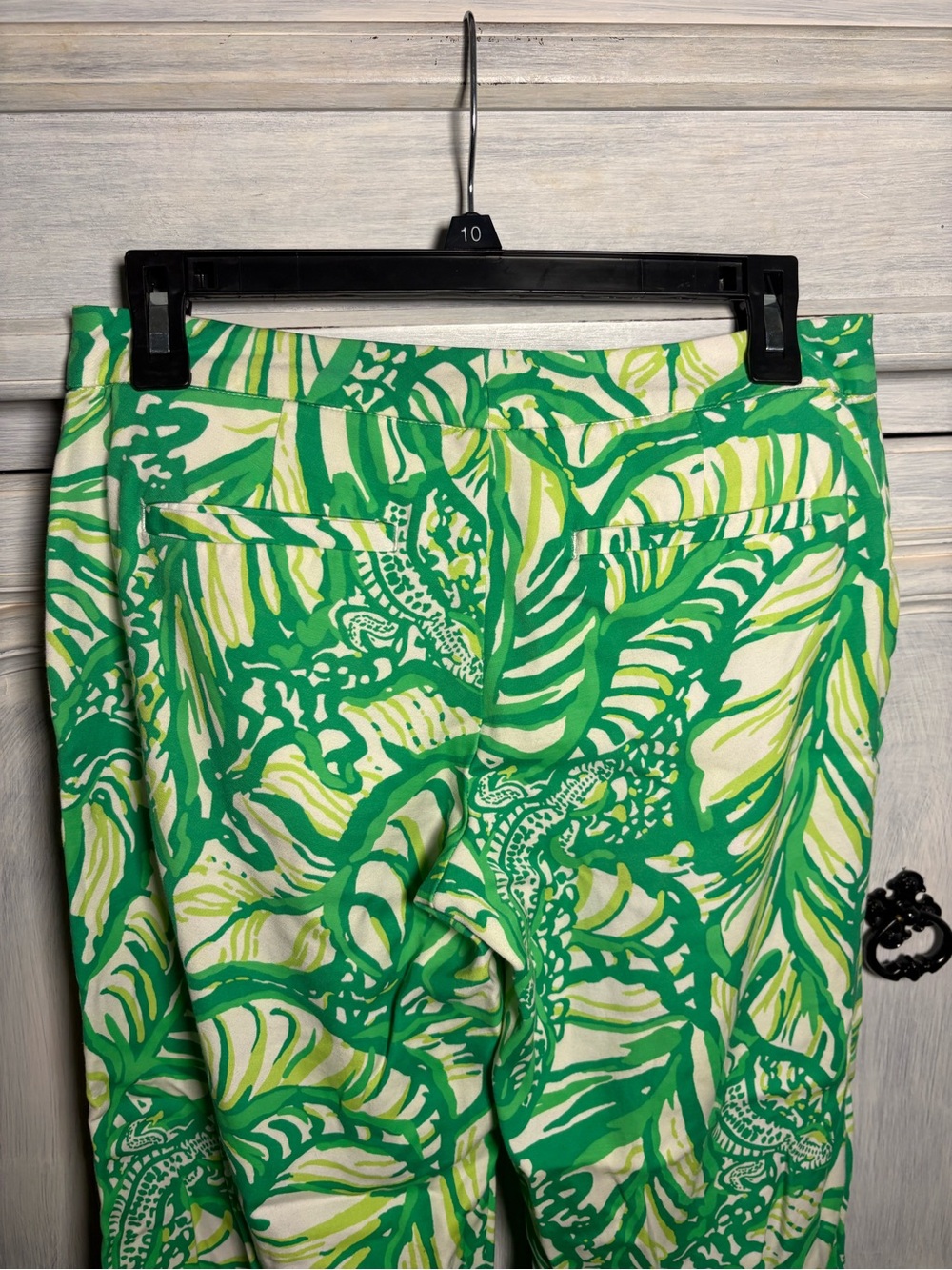 Lilly Pulitzer Lela‎ Wide Leg Cropped Pants Toucan Green Coca Loca Preppy Resort - Picture 8 of 8